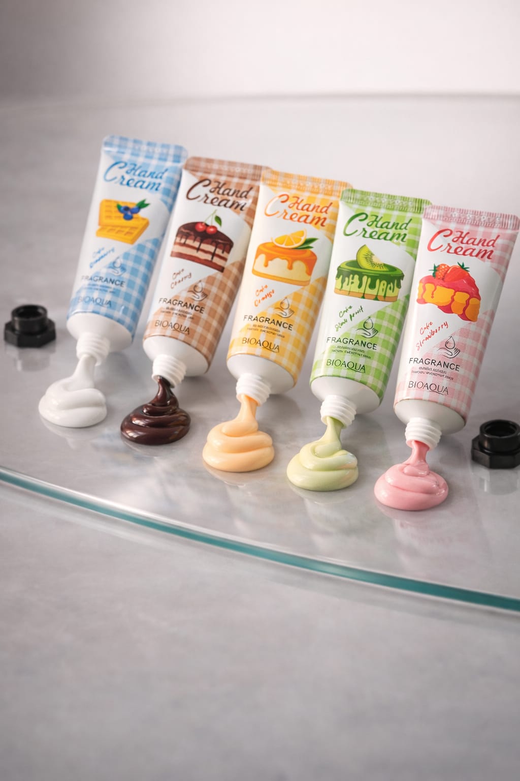 BIOAQUA Dessert Glow Hand Cream Collection Luxury Fragrance Therapy for Silky, Youthful Hands