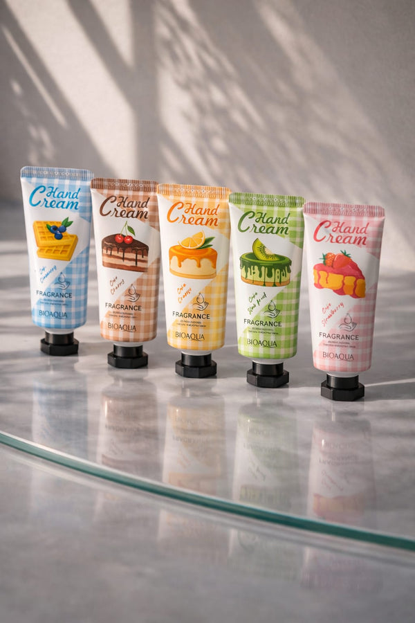 BIOAQUA Dessert Glow Hand Cream Collection Luxury Fragrance Therapy for Silky, Youthful Hands