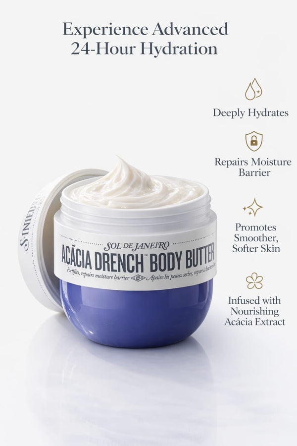 Sol De Janeiro Delícia Drench Body Butter – Deep Hydration & Skin Repair Cream
