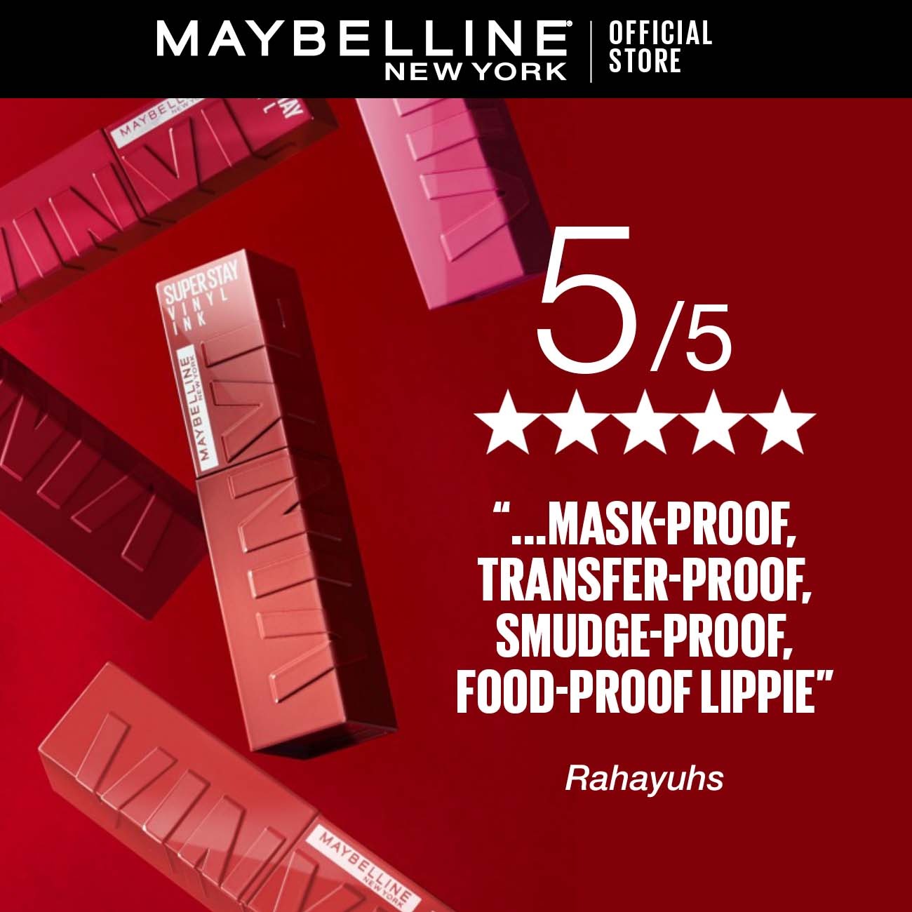 Maybelline SuperStay Vinyl Ink 16H Liquid Lipstick – Irresistible